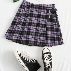 Purple kilt tartan skirt